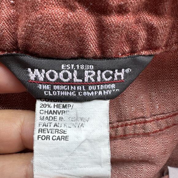 Woolrich Skirt Women's 10 Copper Stretch Pockets Mid Thigh Herringbone Pattern - Picture 9 of 10